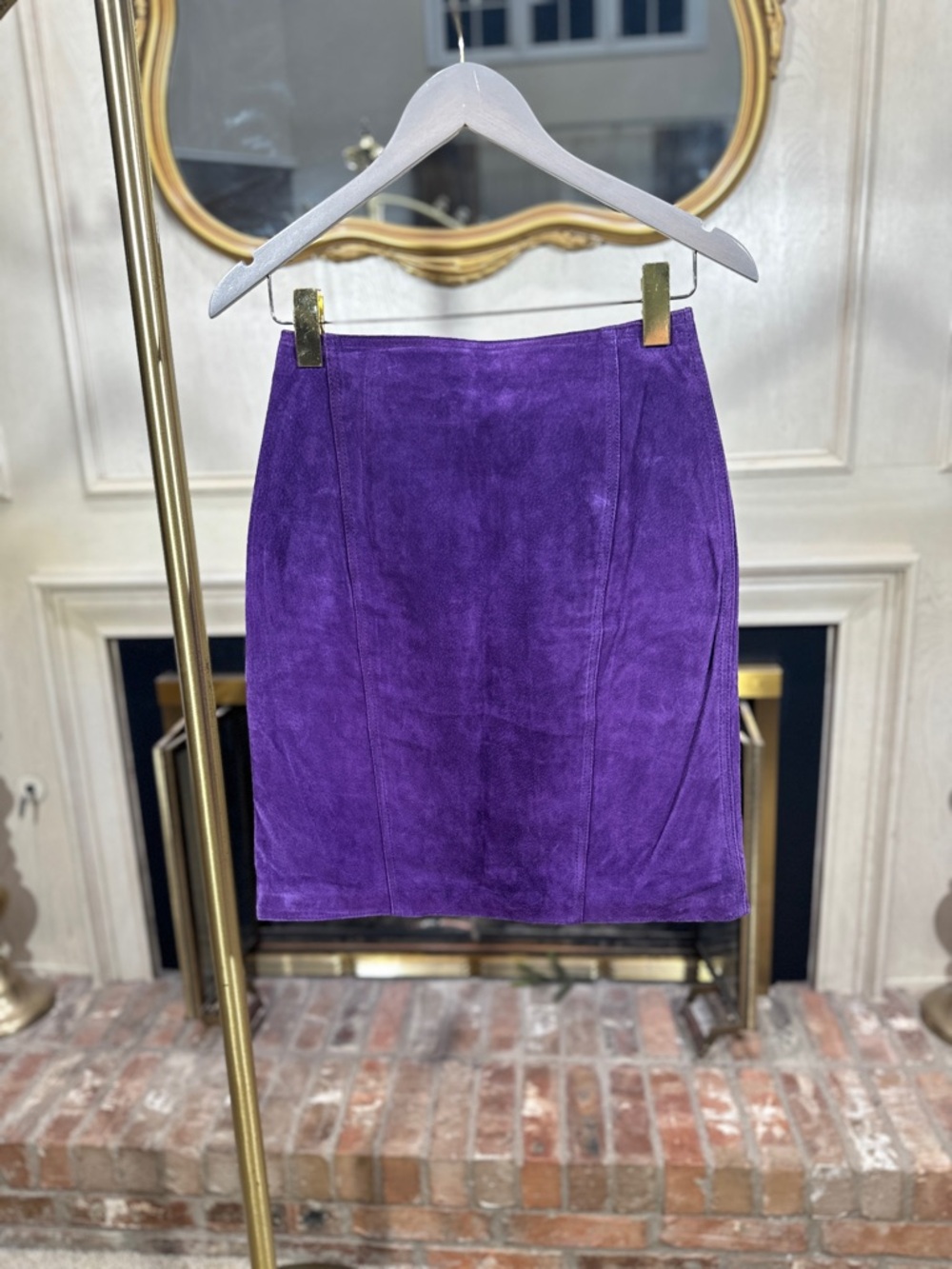 Brandon Thomas Vintage‎ Suede Skirt size 8 Whimsigoth Indie Sleaze Retro